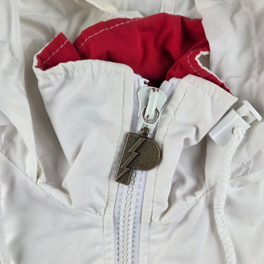 Pro Player Chicago‎ Bulls Windbreaker Jacket Mens L White Vintage NBA Hooded - Picture 7 of 14